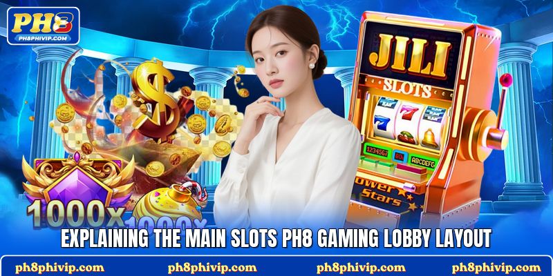 Explaining the main slots Ph8 gaming lobby layout