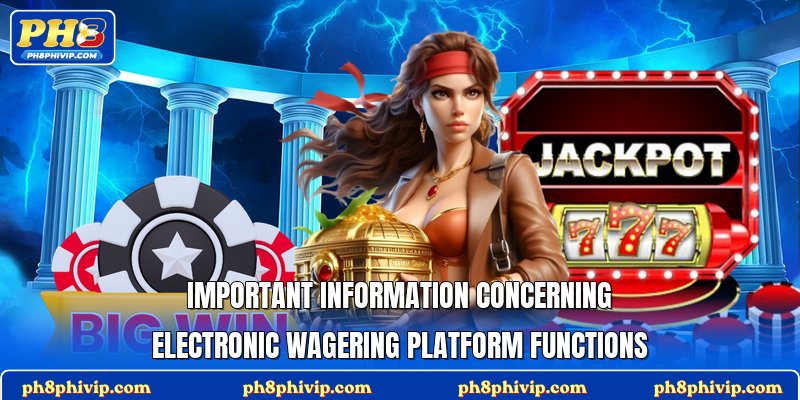 Important information concerning electronic wagering platform functions